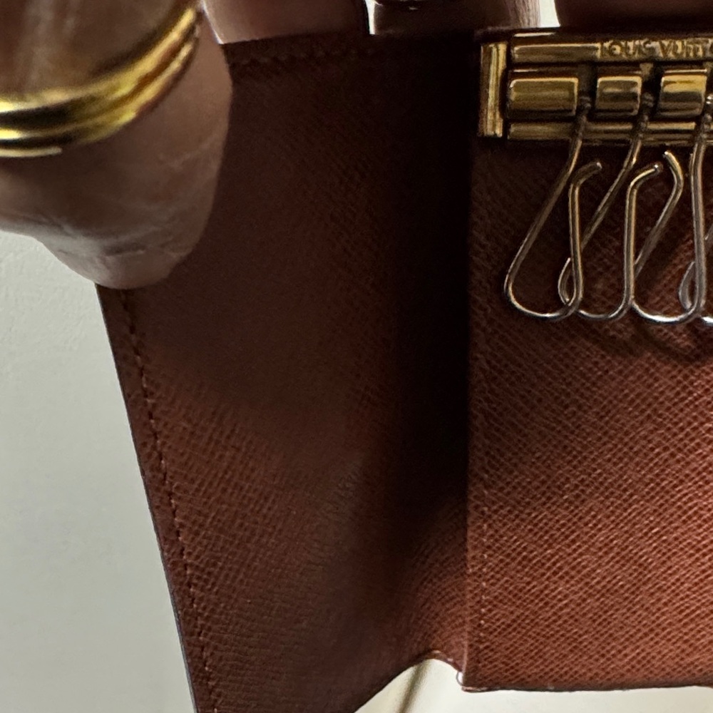 Louis Vuitton Monogram Canvas Key Pouch in Brown with Gold Snap - Picture 11 of 16